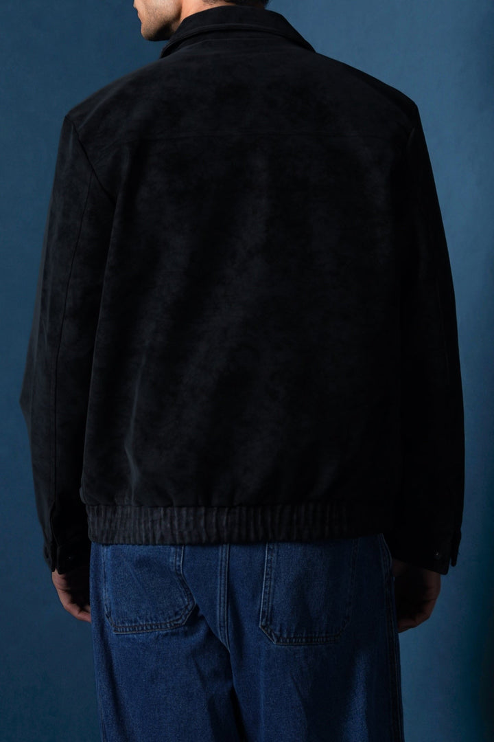 BLACK TEXTURED JACKET