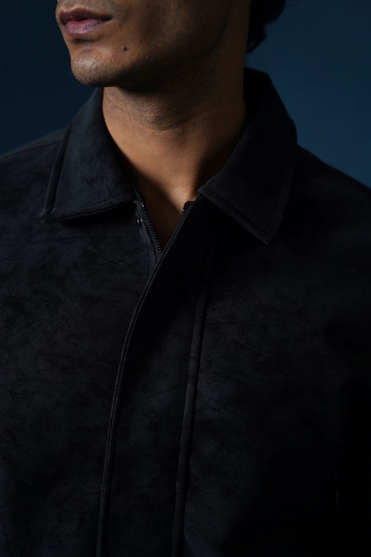 BLACK TEXTURED JACKET