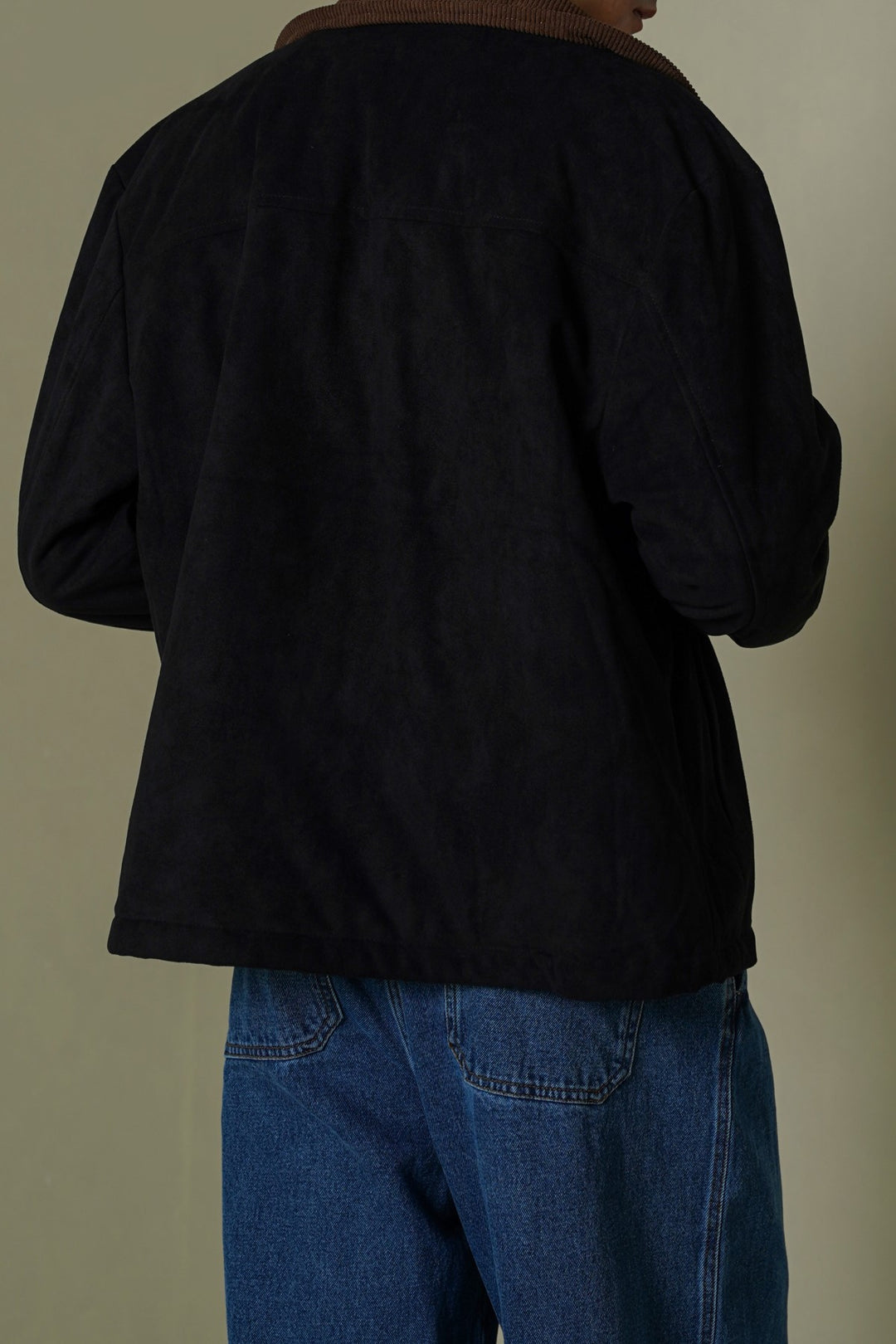 BLACK SUEDE SHACKET