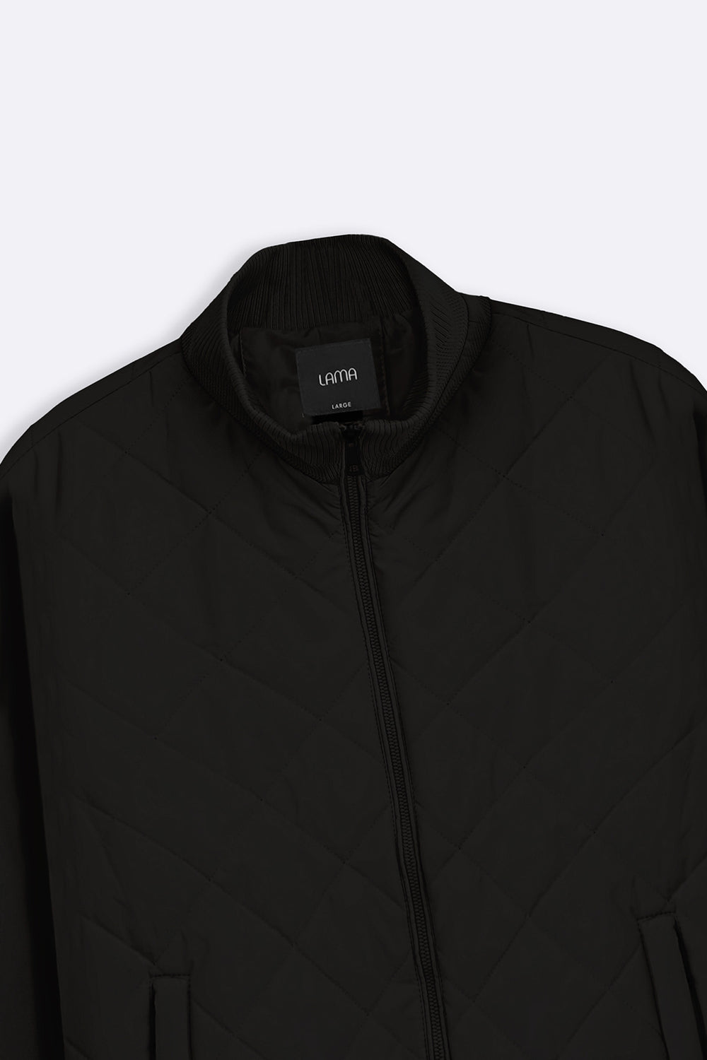 BLACK POLO QUILT JACKET