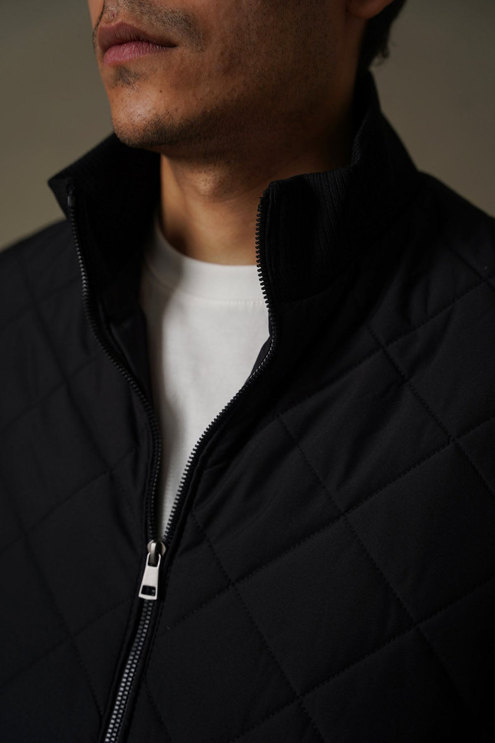 BLACK POLO QUILT JACKET