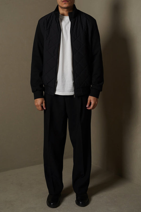 BLACK POLO QUILT JACKET
