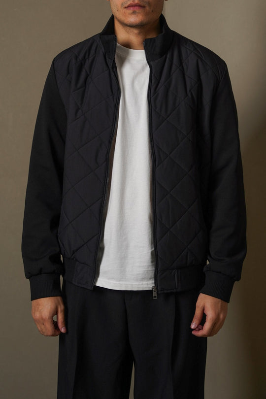 BLACK POLO QUILT JACKET
