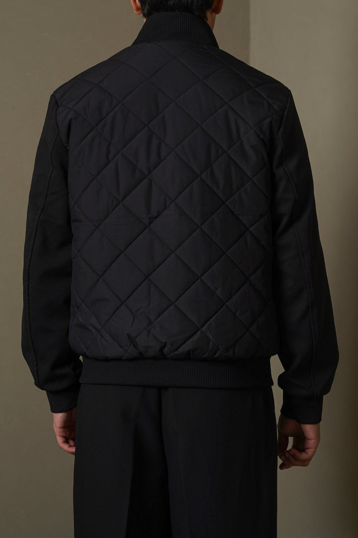 BLACK POLO QUILT JACKET