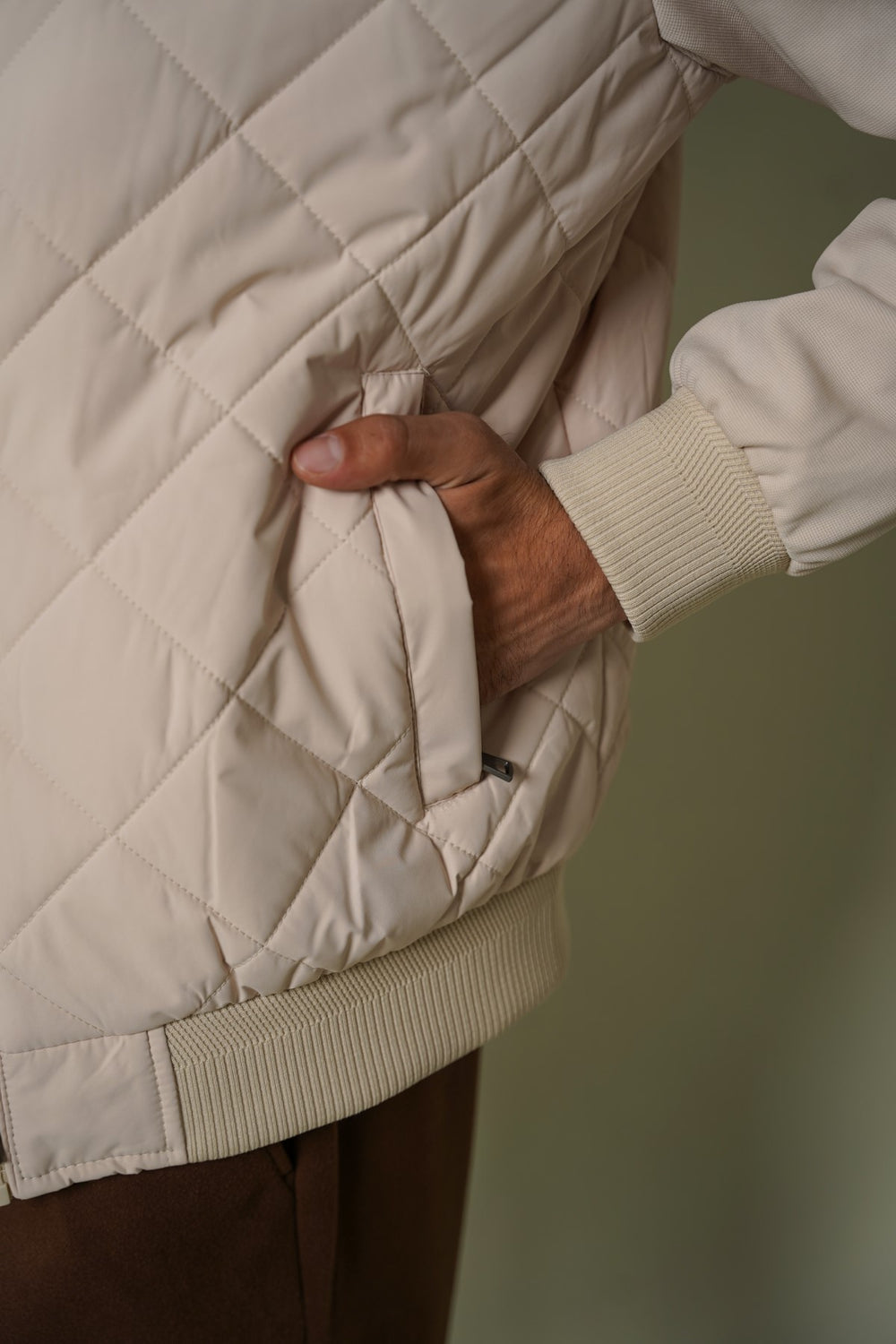 SAND POLO QUILT JACKET