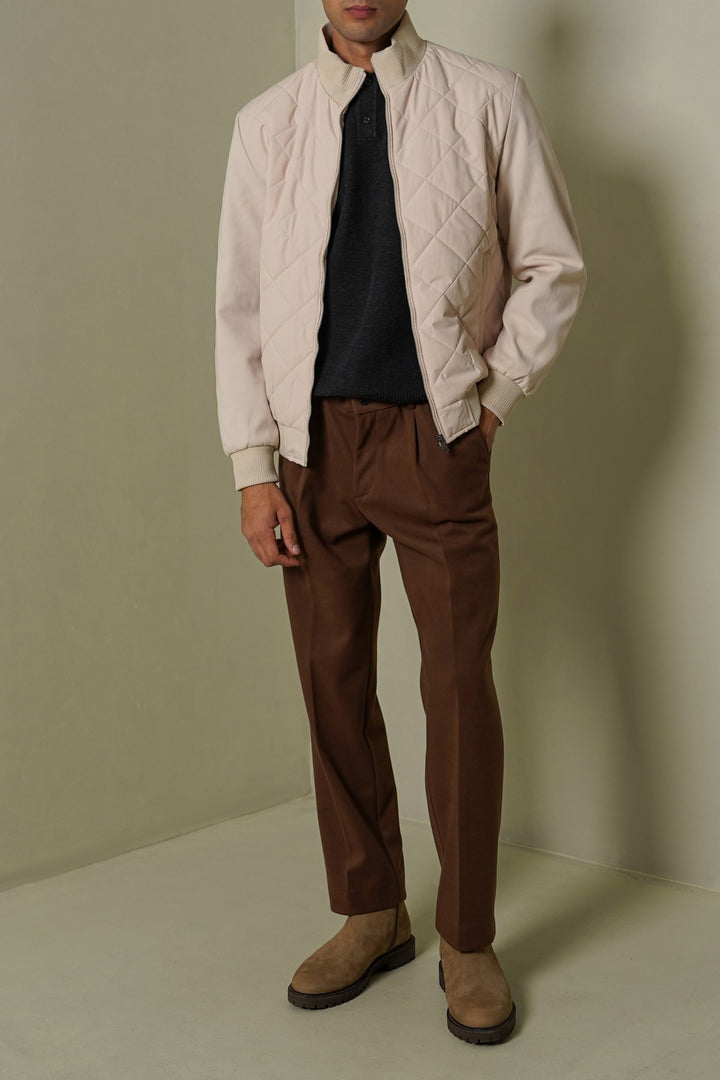 SAND POLO QUILT JACKET