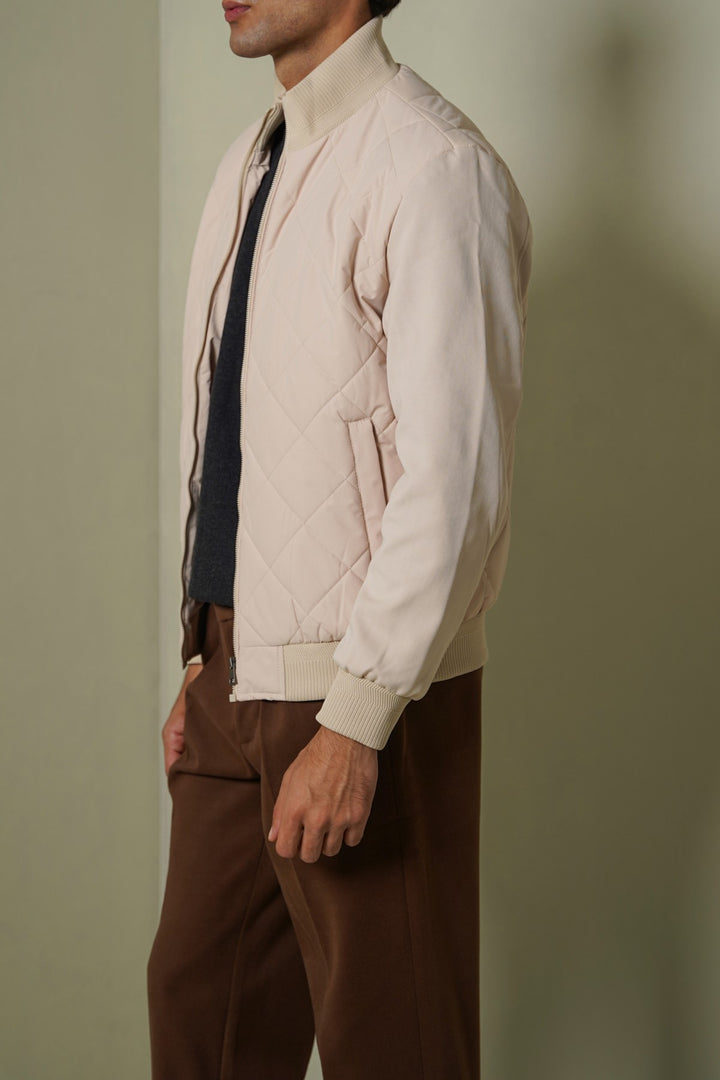 SAND POLO QUILT JACKET