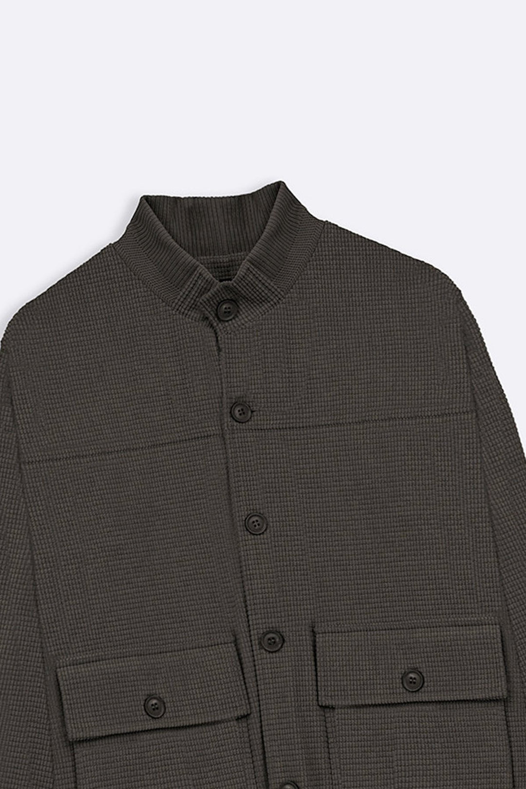 COFFEE MOCKNECK CARDIGAN