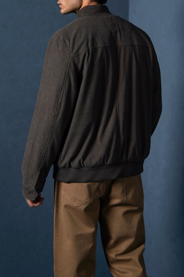 COFFEE MOCKNECK CARDIGAN