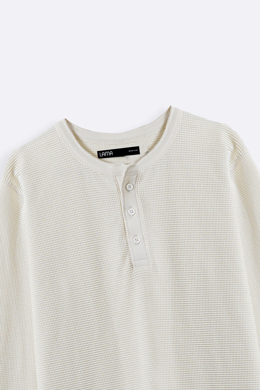 IVORY WAFFLE KNIT T-SHIRT