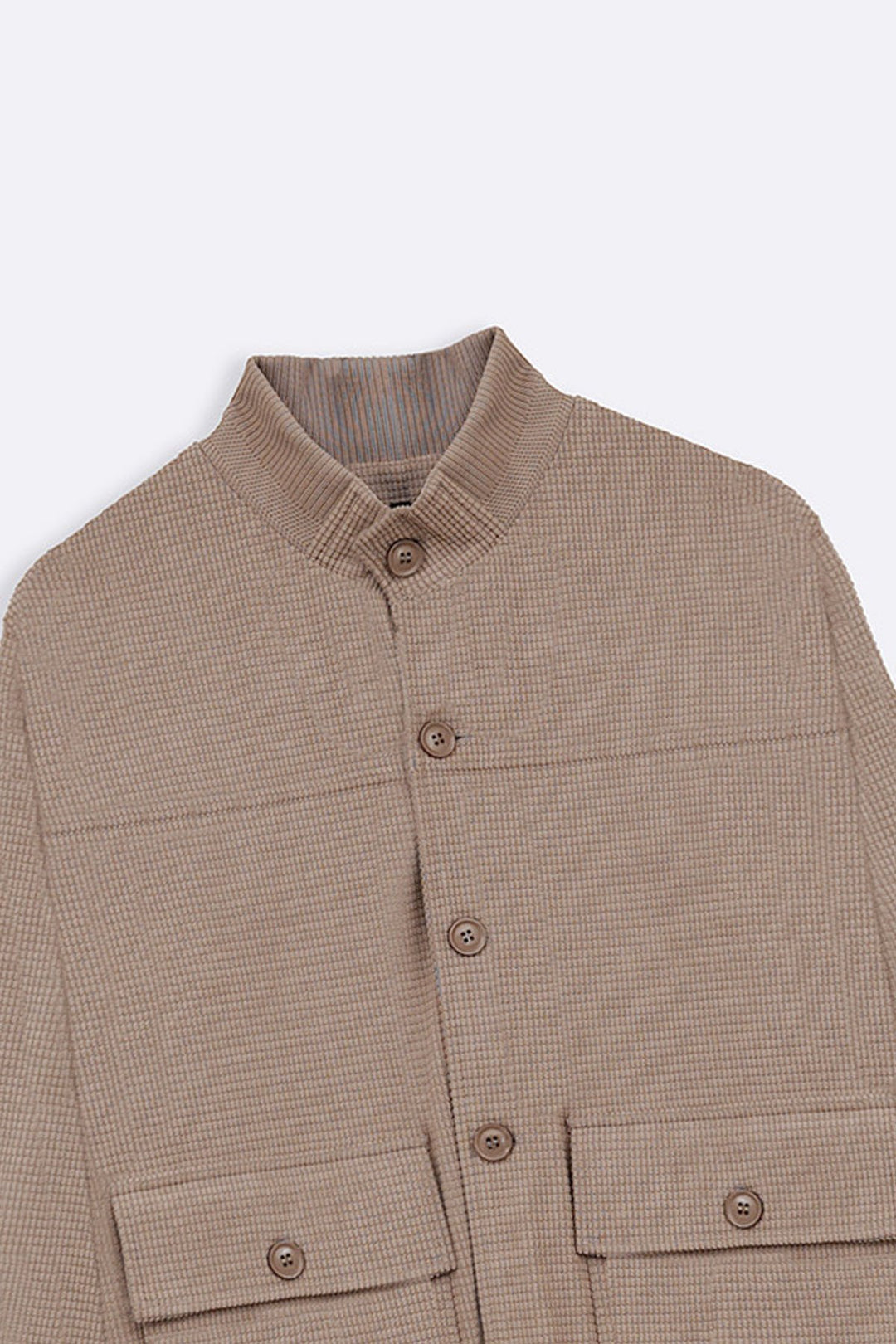 SAND MOCKNECK CARDIGAN