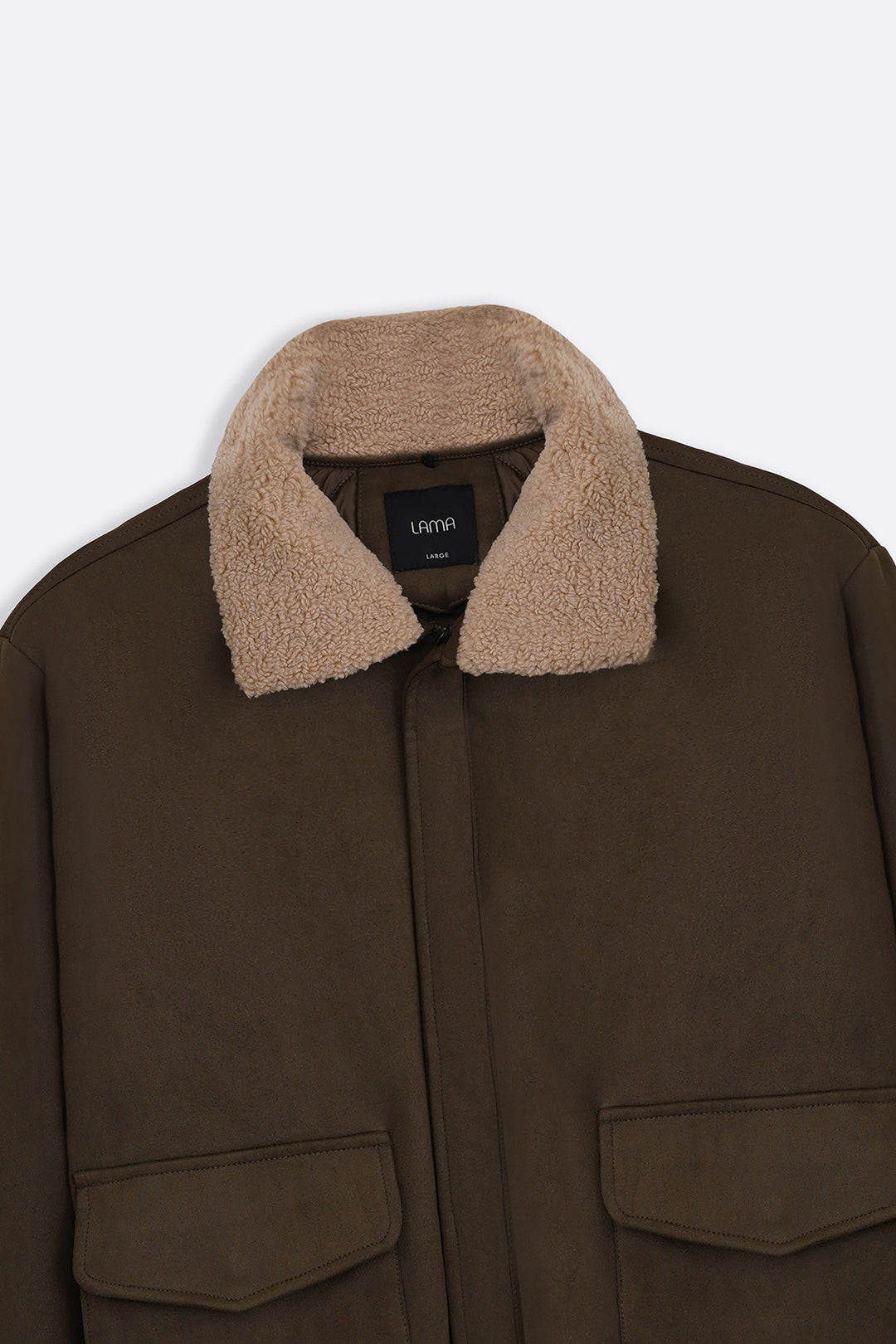 DARK OLIVE SUEDE AVIATOR JACKET