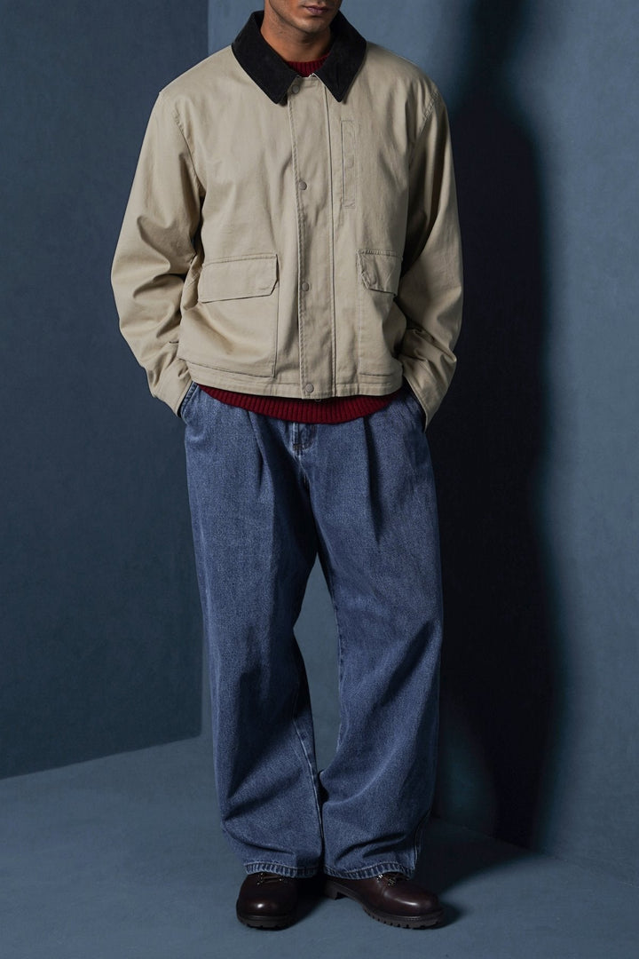 BEIGE UTILITY JACEKT