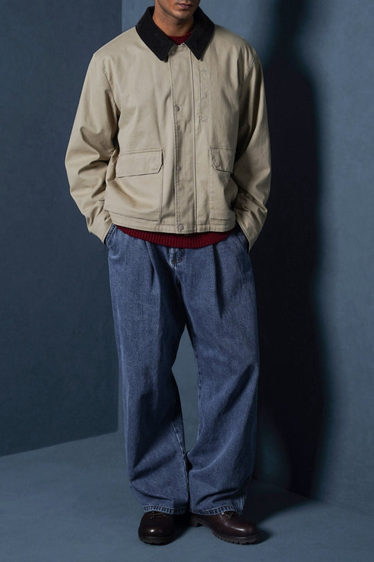 BEIGE UTILITY JACEKT