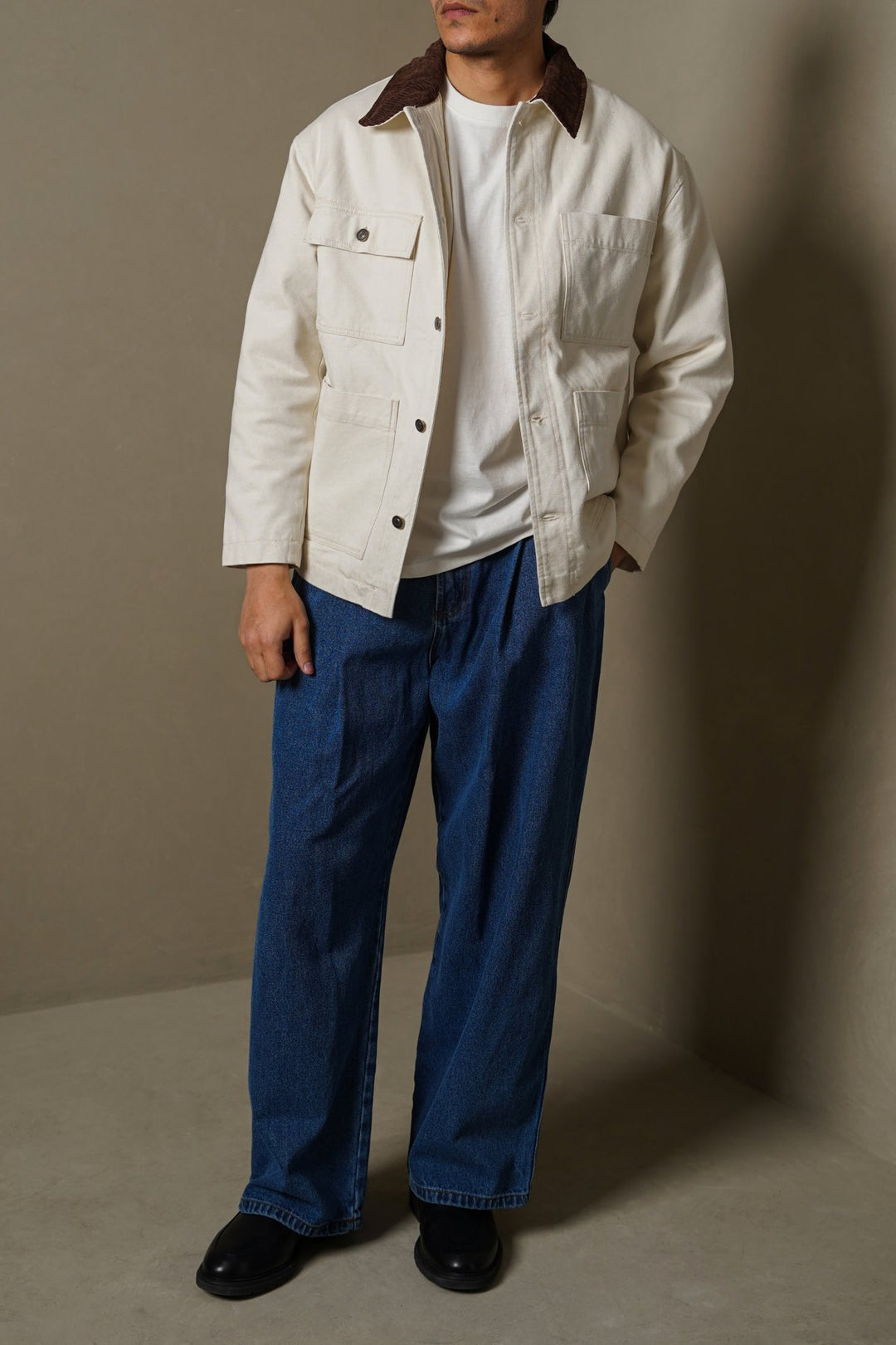 ECRU FISHERMAN JACKET