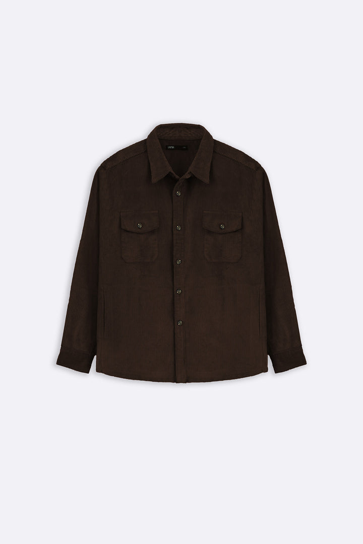 COFFEE CORDUROY SHACKET