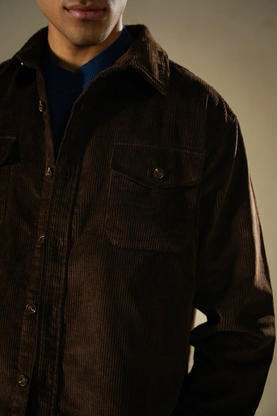 COFFEE CORDUROY SHACKET