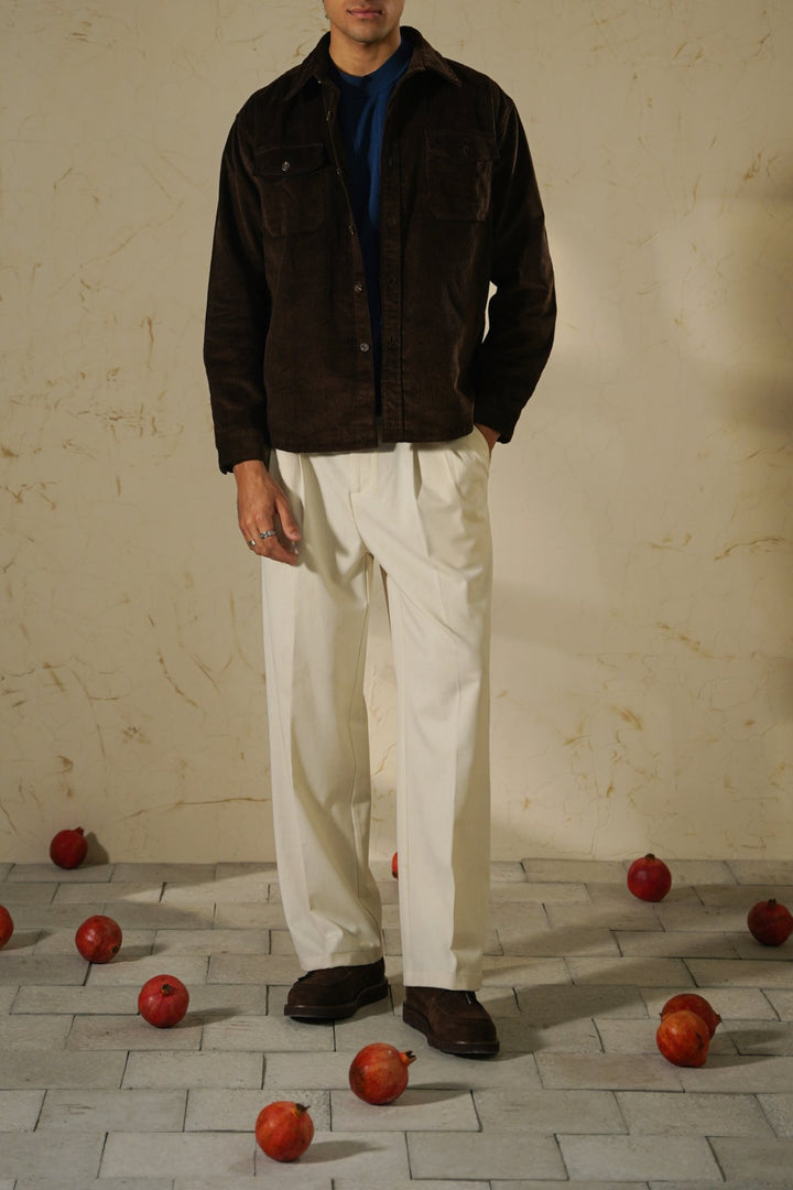 COFFEE CORDUROY SHACKET