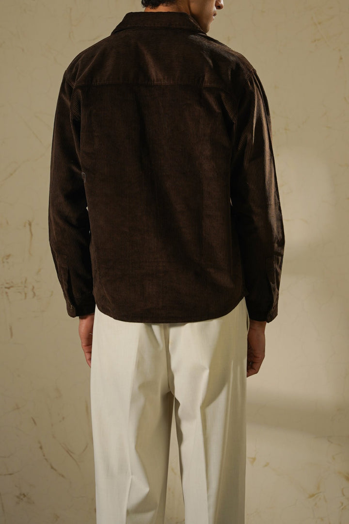 COFFEE CORDUROY SHACKET