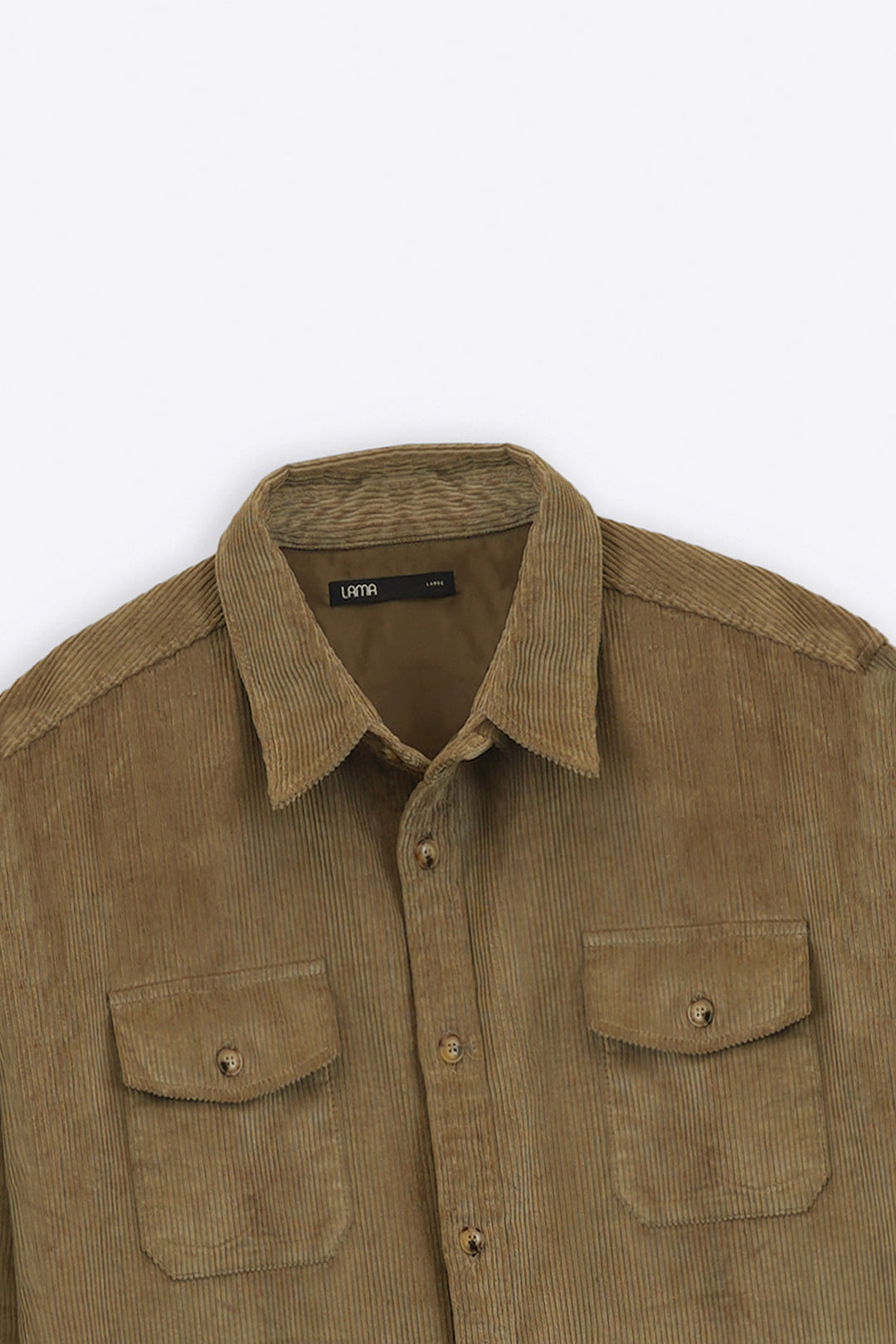 KHAKI CORDUROY SHACKET