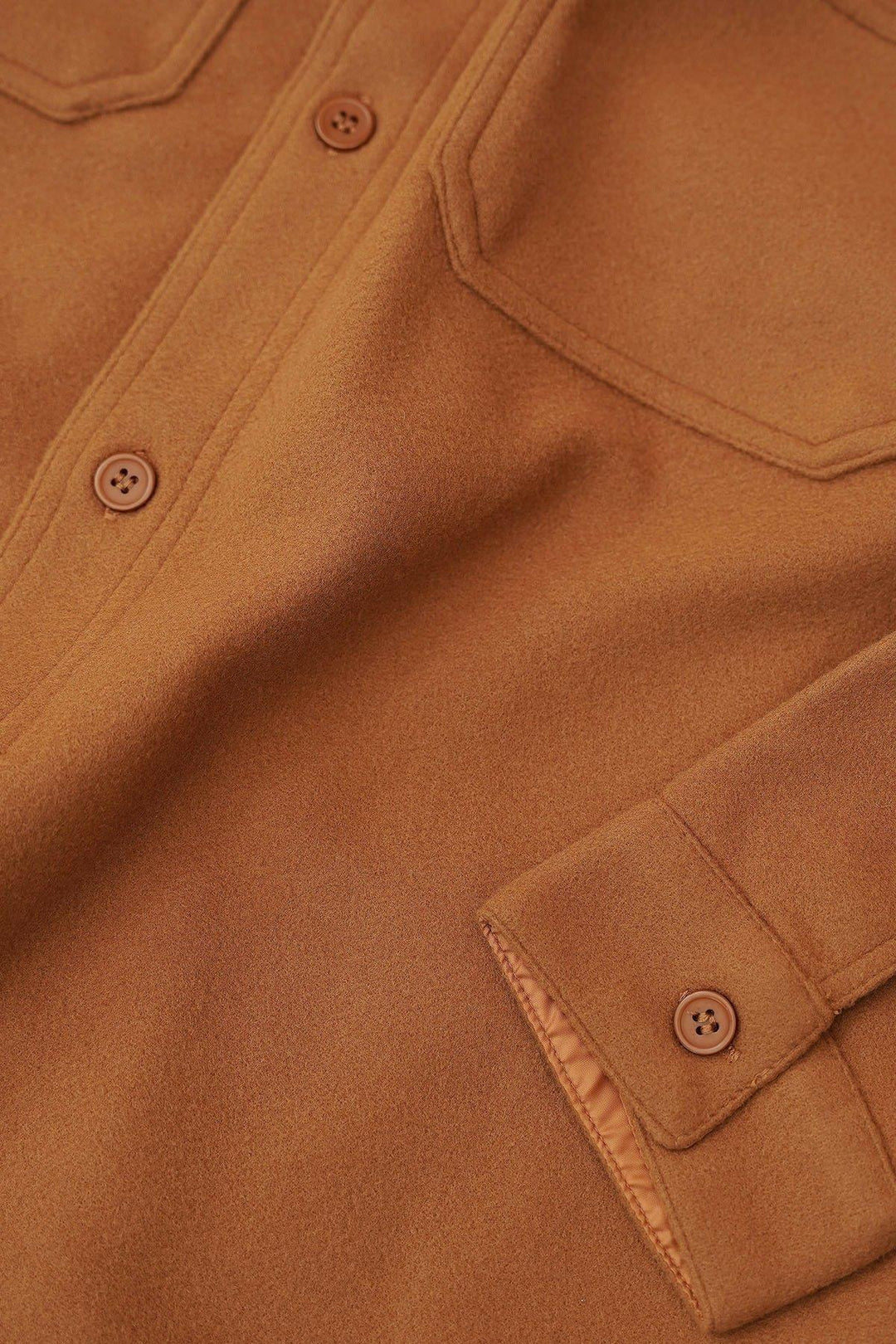 MUSTARD FAUX WOOL SHACKET