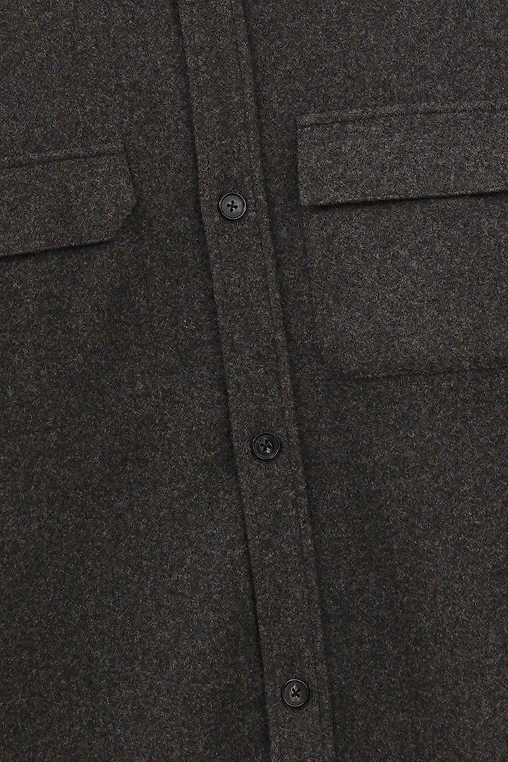 GREY WOOLEN OVERSHIRT