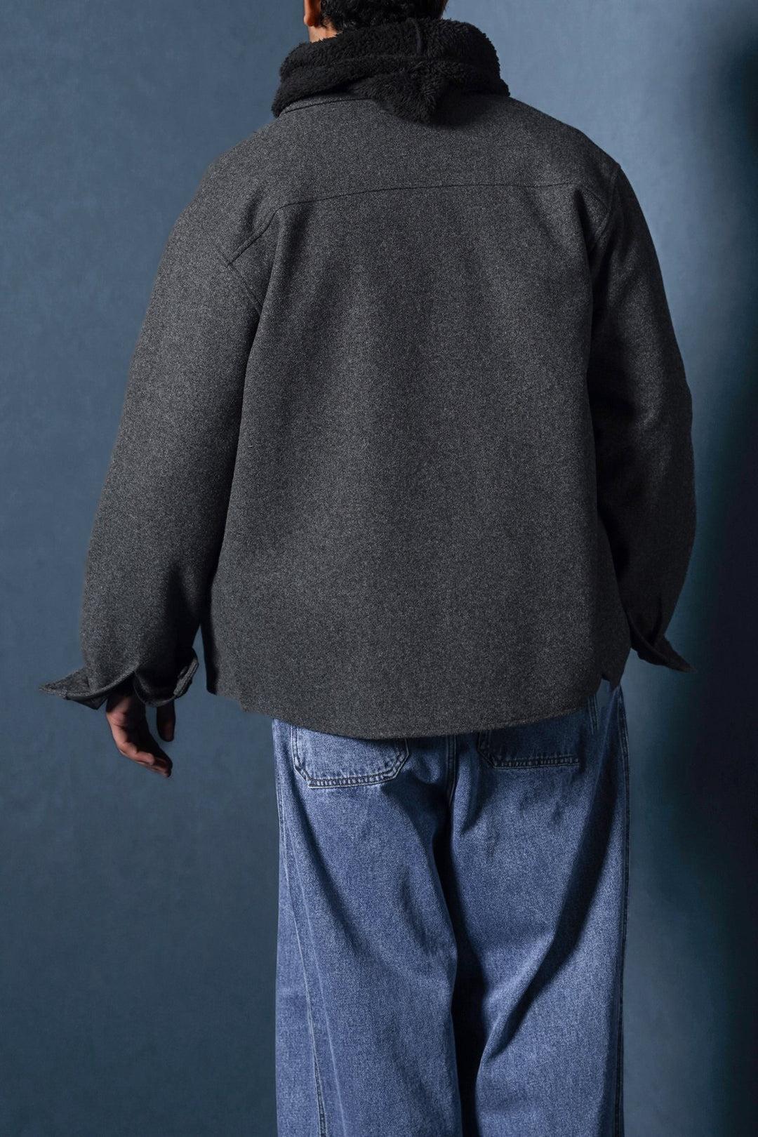 GREY WOOLEN OVERSHIRT