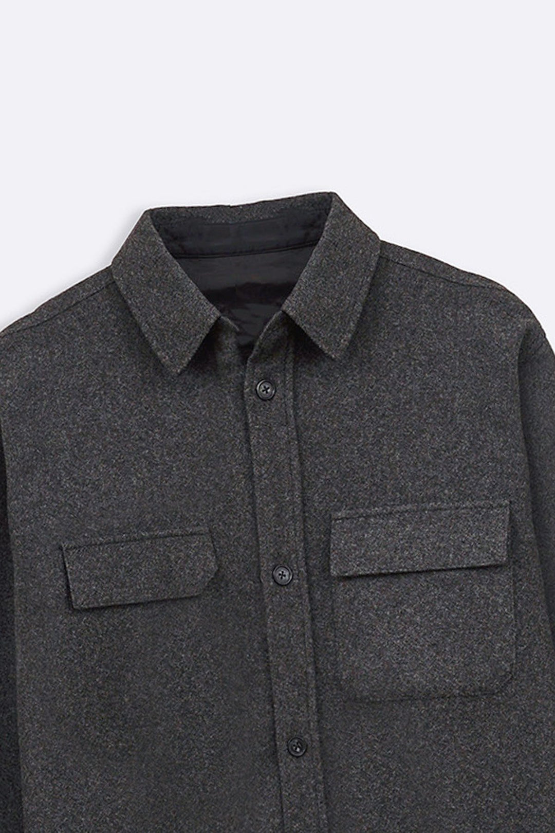 GREY WOOLEN OVERSHIRT