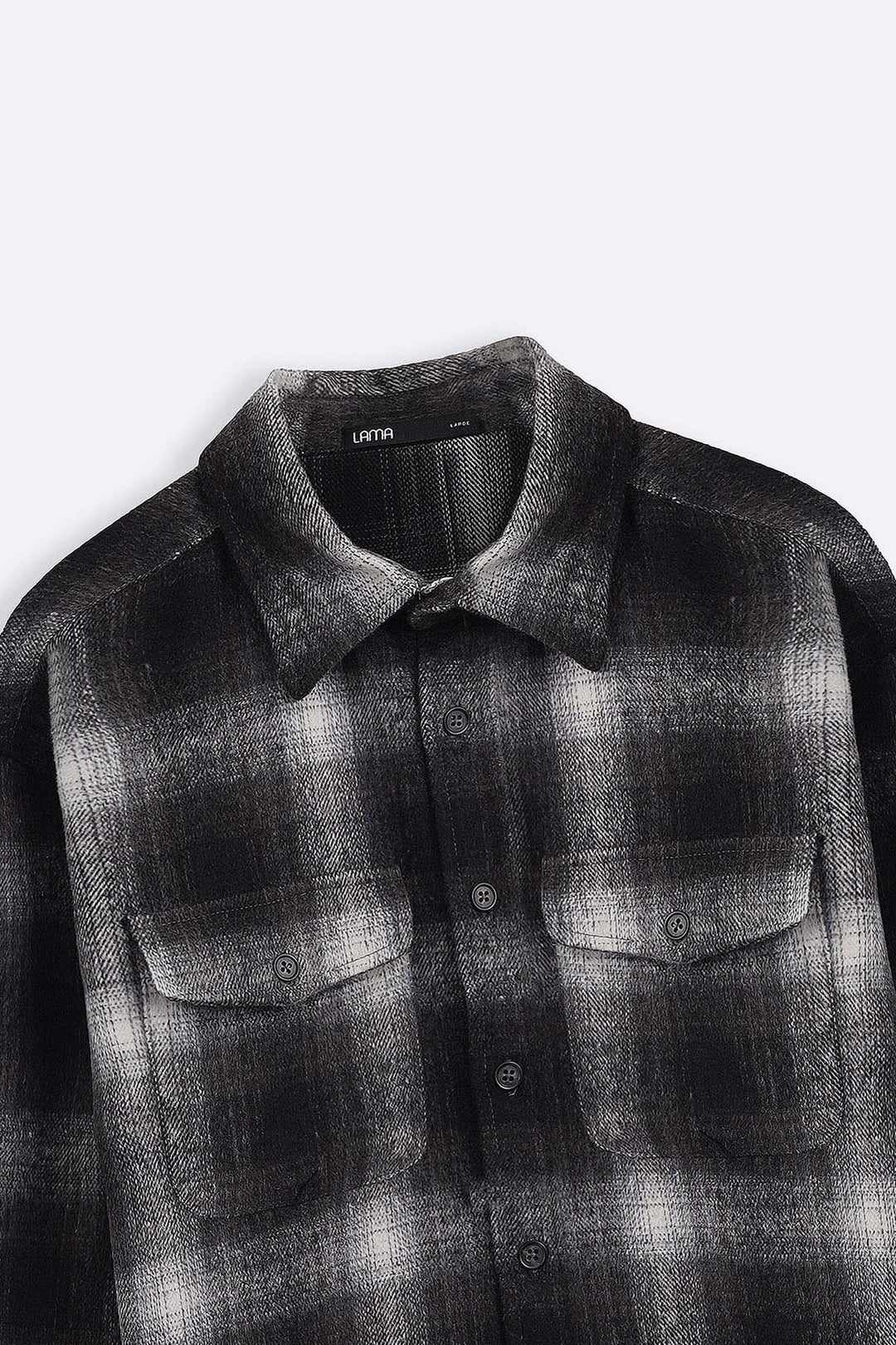 GREY PLAID FLANNEL SHACKET