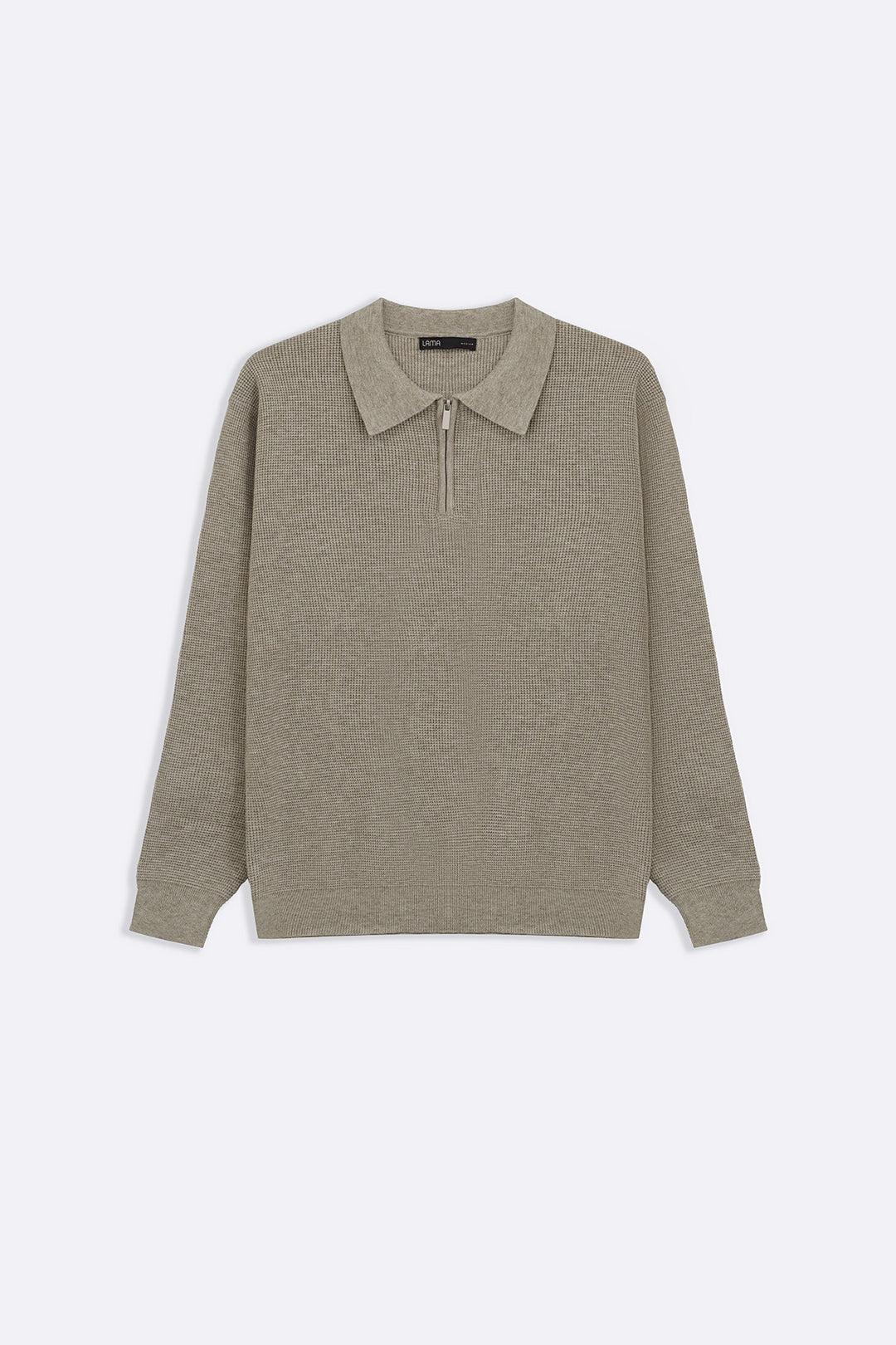 BEIGE CLASSIC COLLAR SWEATER