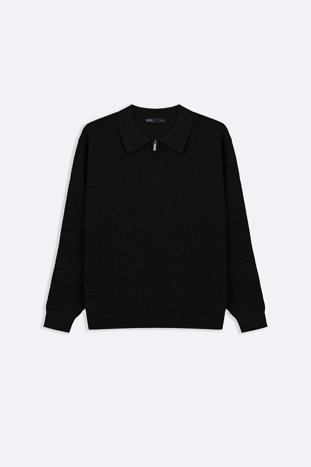 BLACK CLASSIC COLLAR SWEATER