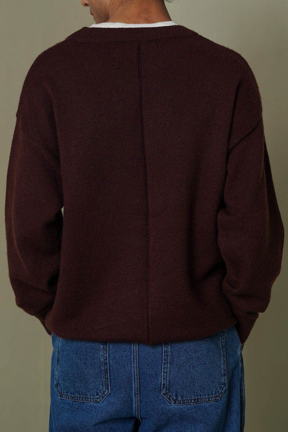 BROWN CAMPUS HENLEY SWEATER