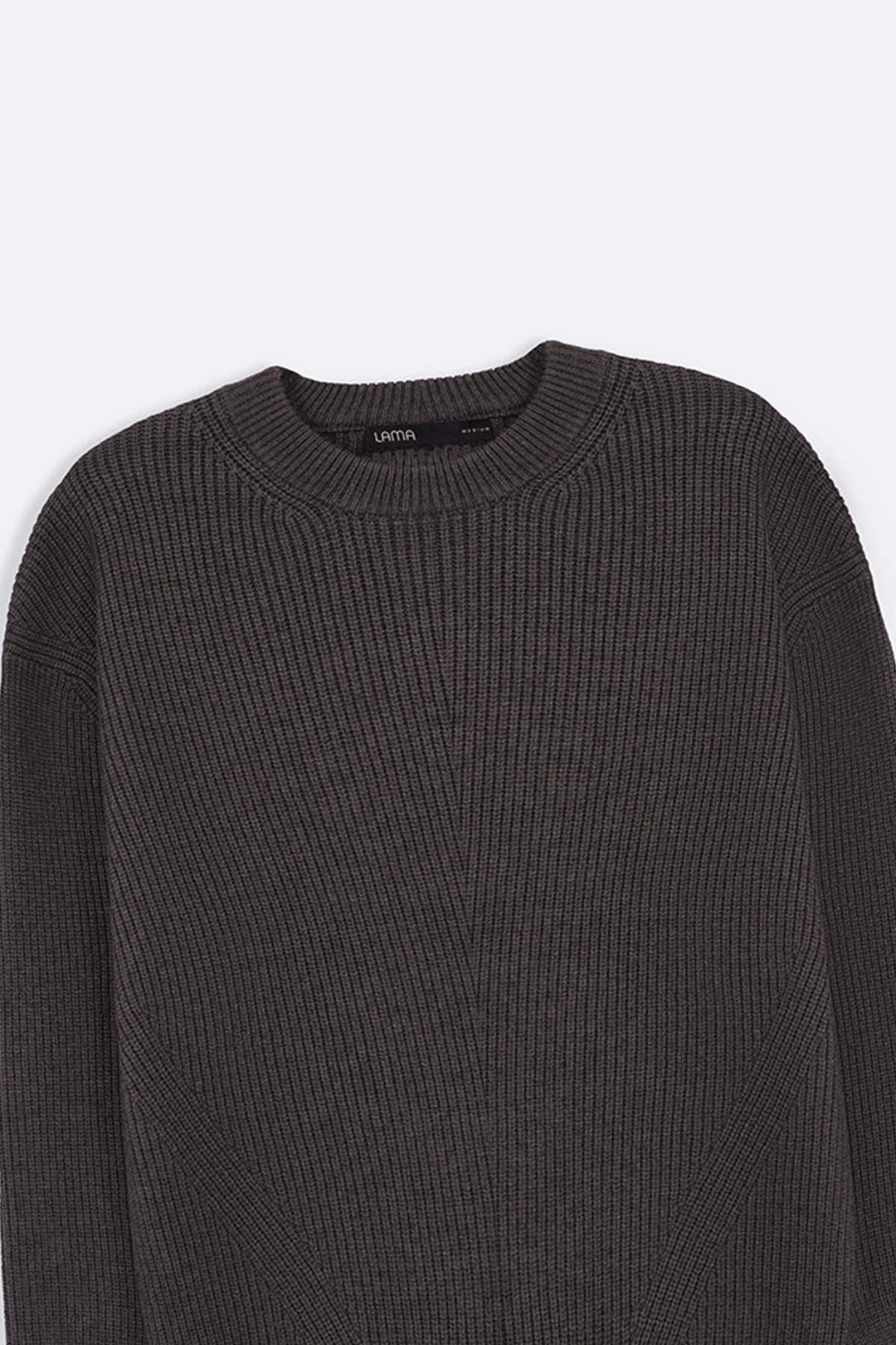 MELANGE GREY CLASSIC CREWNECK SWEATER