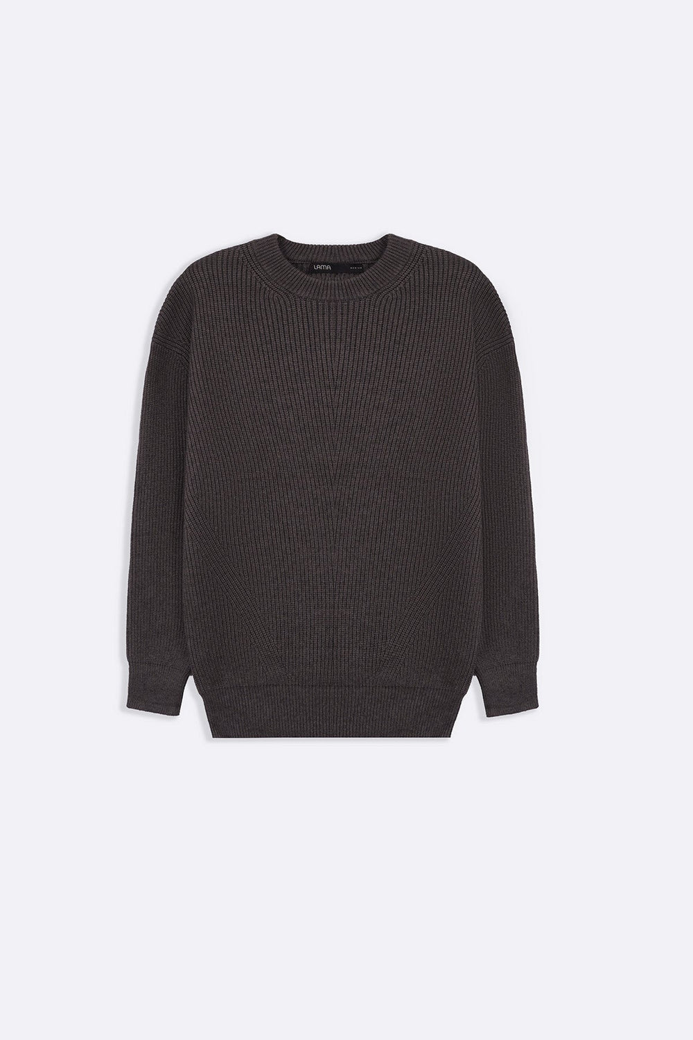 MELANGE GREY CLASSIC CREWNECK SWEATER