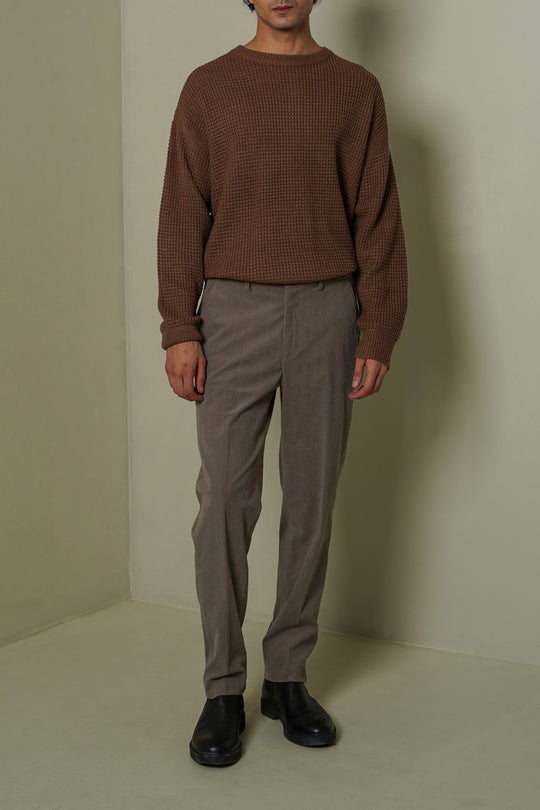 BROWN FISHERMAN SWEATER