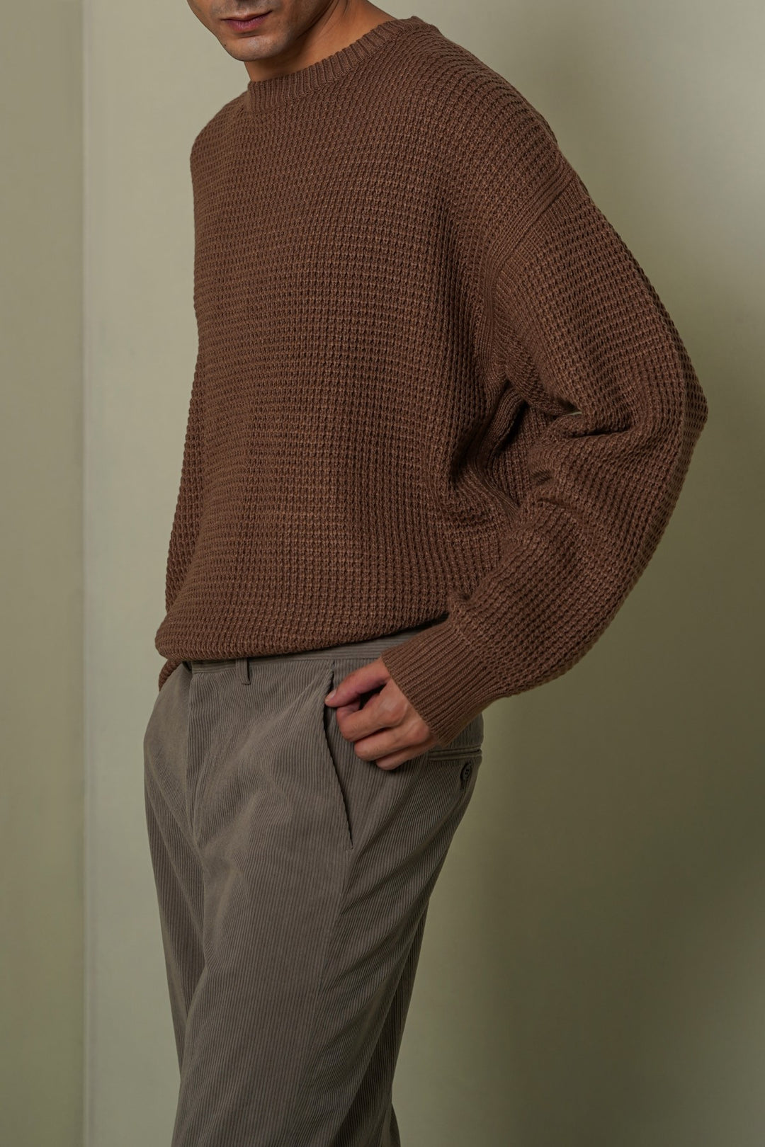 BROWN FISHERMAN SWEATER