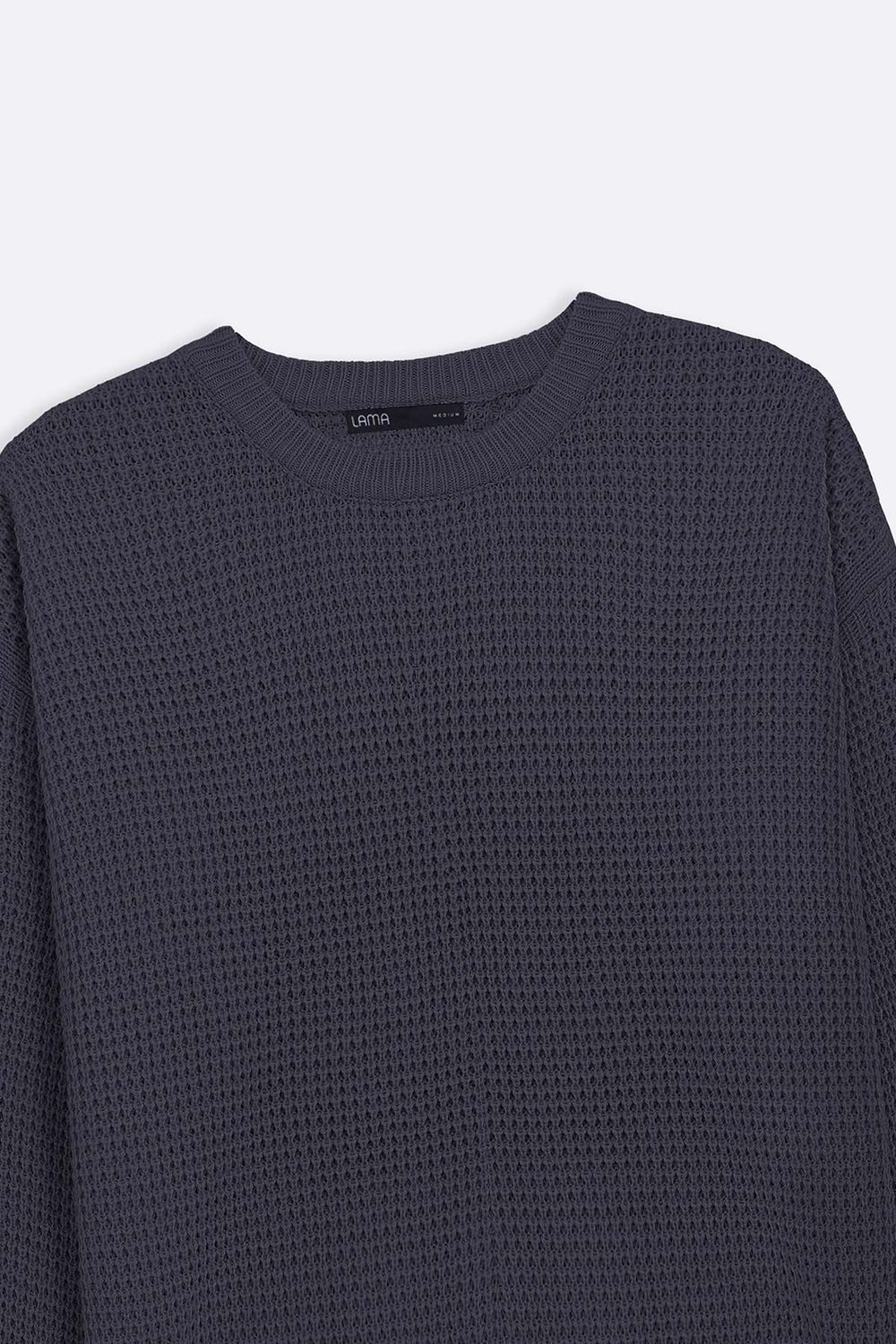 DARK GREY FISHERMAN SWEATER