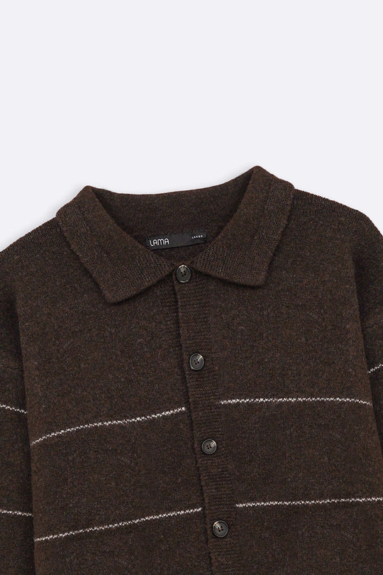 BROWN CLASSIC CARDIGAN