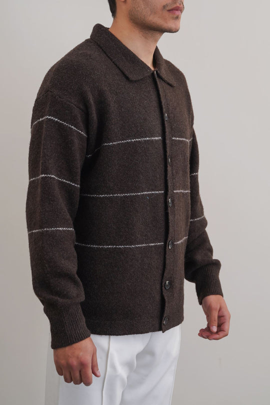 BROWN CLASSIC CARDIGAN