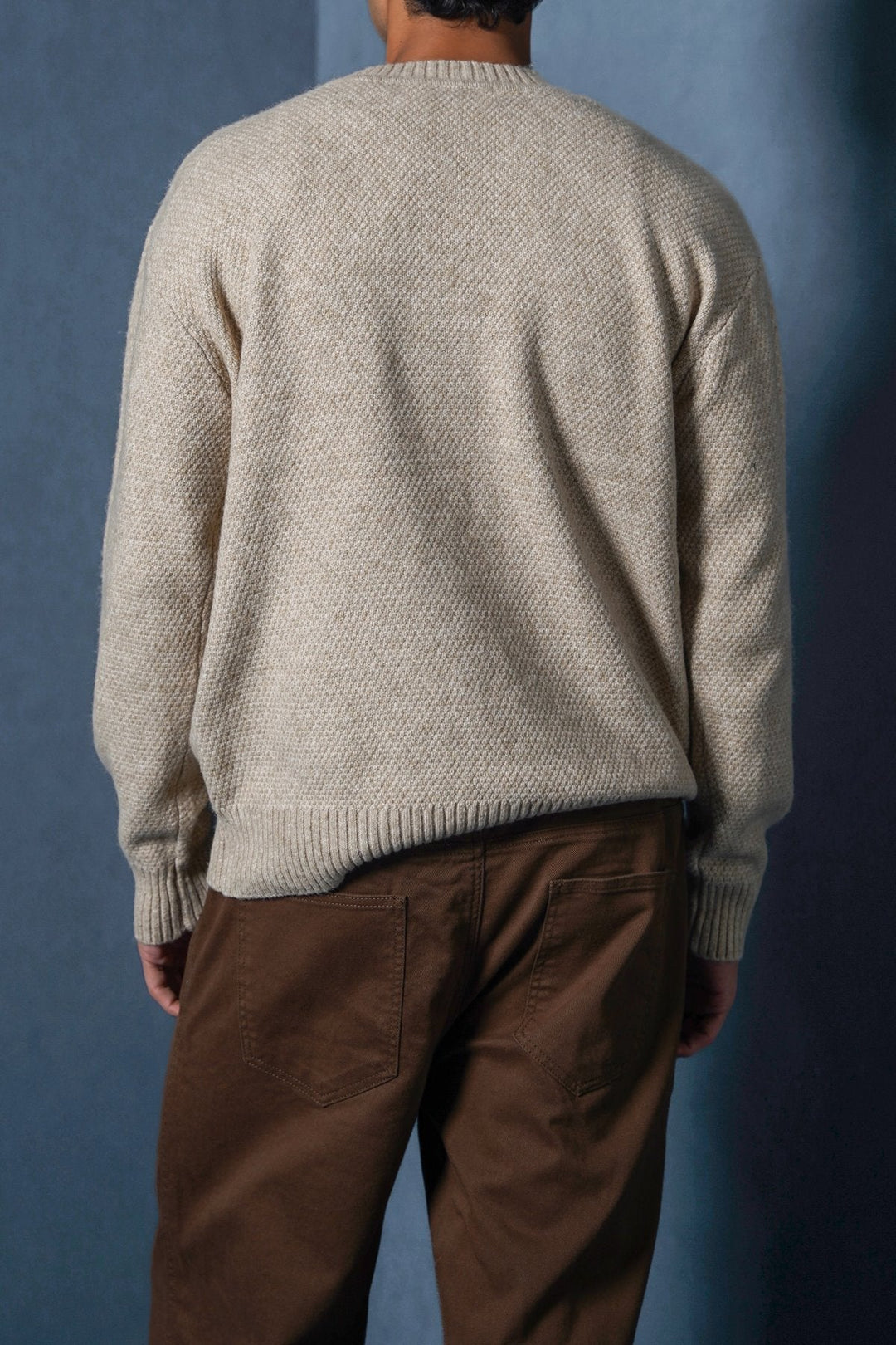 BEIGE SOFT-BRUSHED SWEATER