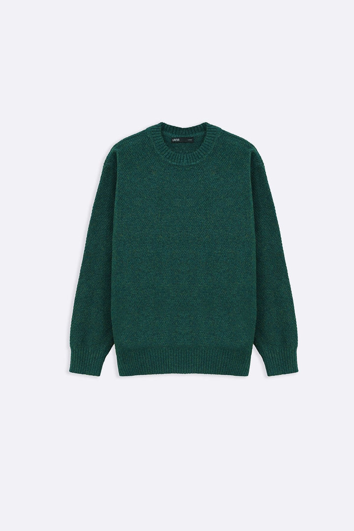 FOREST GREEN SOFT-BRUSHED SWEATER