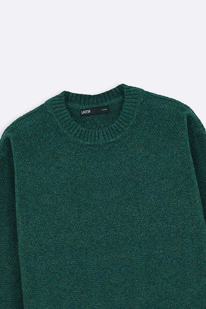 FOREST GREEN SOFT-BRUSHED SWEATER