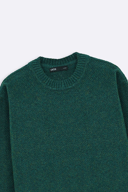 FOREST GREEN SOFT-BRUSHED SWEATER