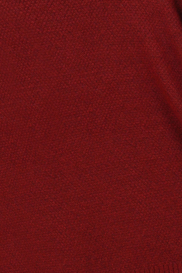 RED SOFT-BRUSHED SWEATER