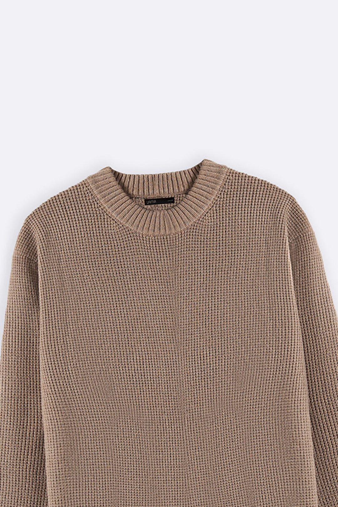 SAND WAFFLE KNIT SWEATER