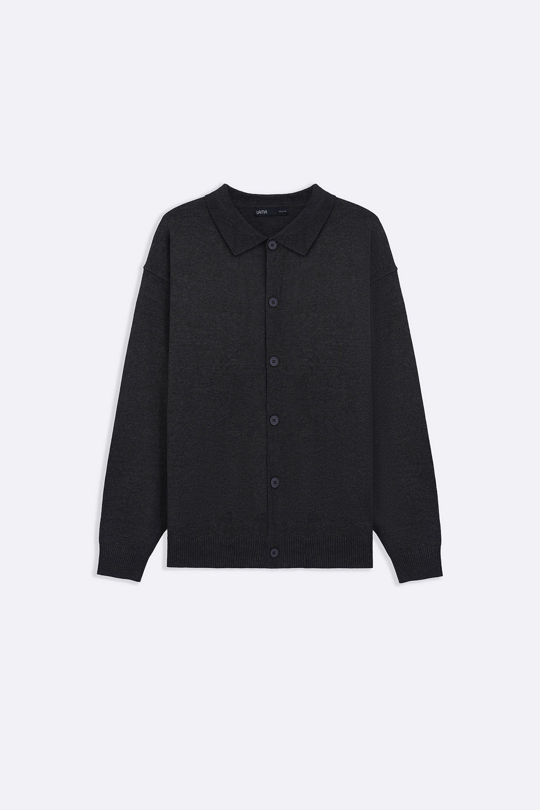 CHARCOAL OXFORD CARDIGAN