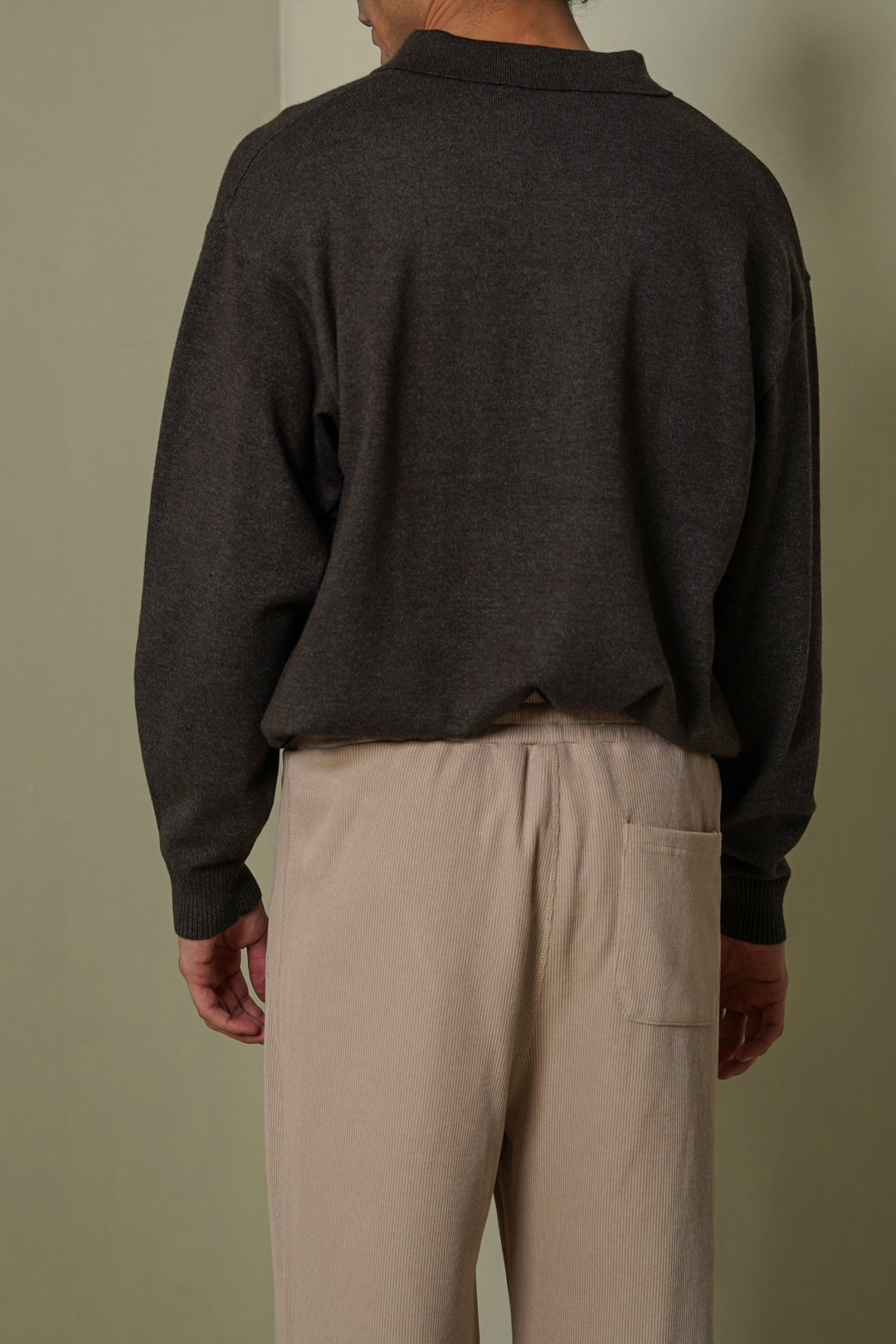 CHARCOAL OXFORD CARDIGAN