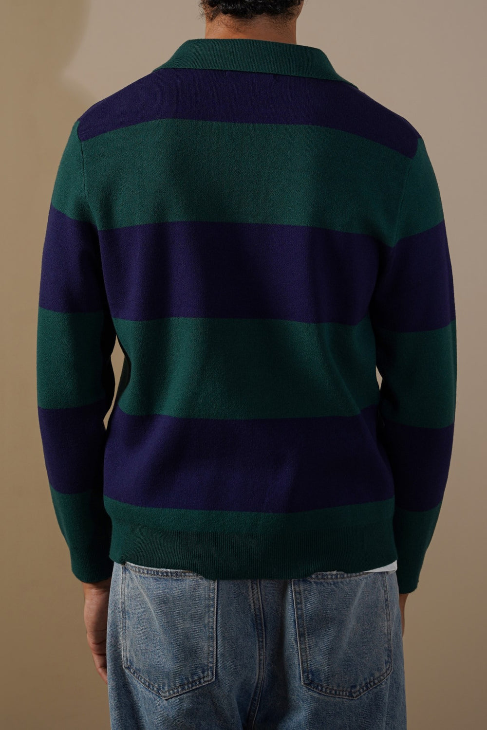 NAVY GREEN RUGBY SWEATER