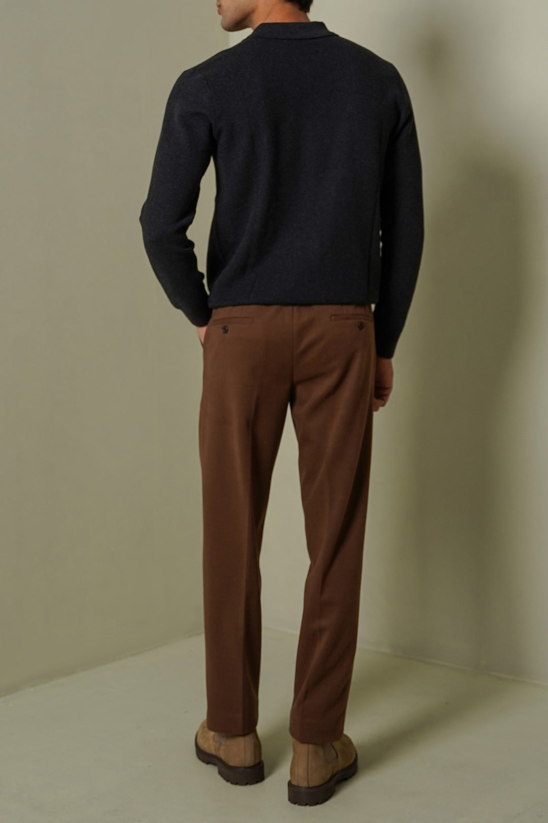 CHARCOAL ACADEMY POLO SWEATER