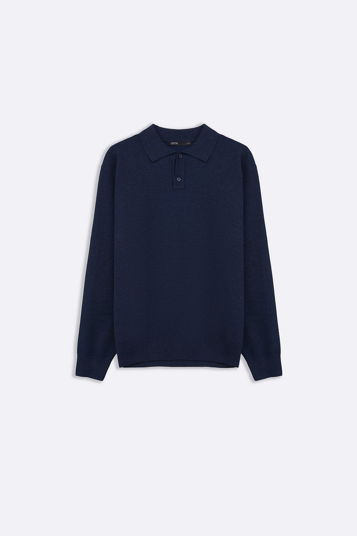 NAVY ACADEMY POLO SWEATER